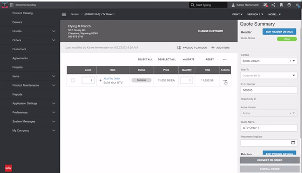 Track Manufacturing Sales Quotes with Infor CPQ’s Quote Versioning